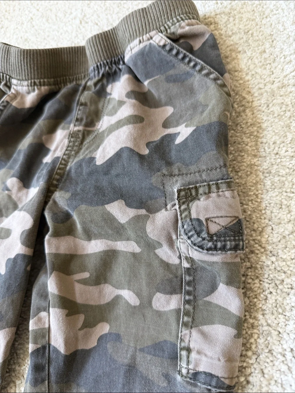 Boys' Camo Cargo pull-on, straight leg pants (size 5t)